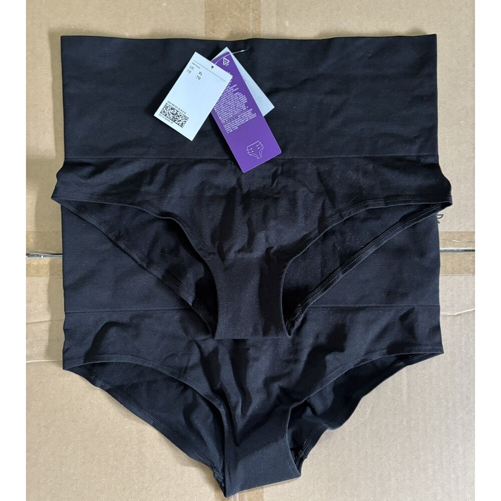 H&M Women's Medium Shaping Underwear High Waist Cheeky Black Size XL NWT 2 PRS
